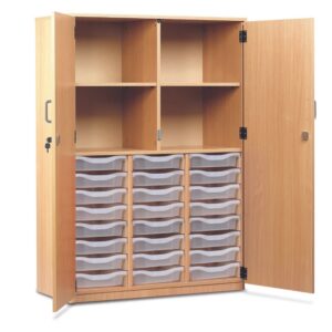 24 Shallow Tray Storage Cupboard – Full Doors
