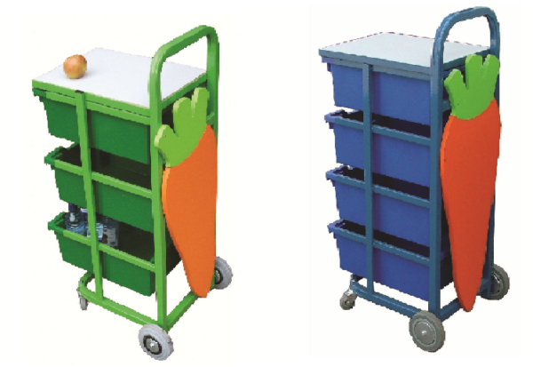 Mobile Fruit Trolley with Worktop