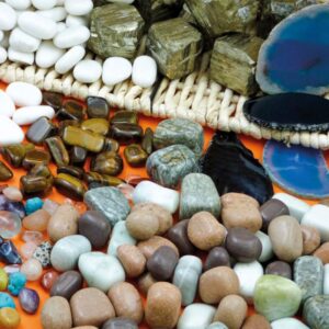 Stones Minerals treasure basket