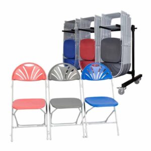 Z Lite fan back chairs with trolley - 60 chairs