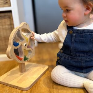 Rotating Bead Wheel. Sensory toy for babies and young children.