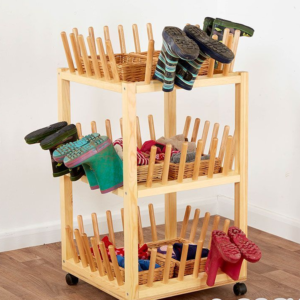 Welly Boot Bar for storage of Wellington Smart vertical, space saving design