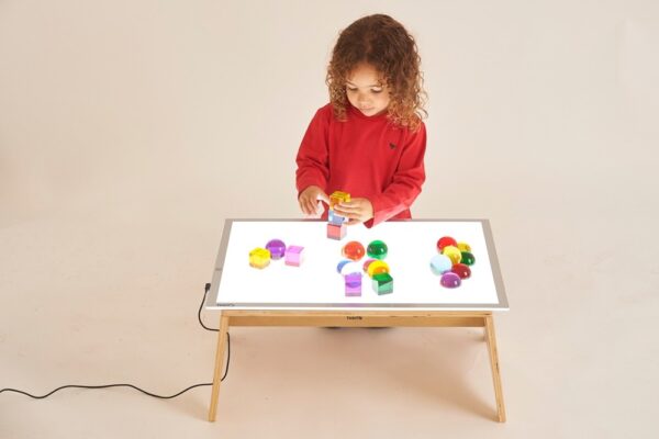 A2 Light Panel with Folding Table for sensory play and discovery