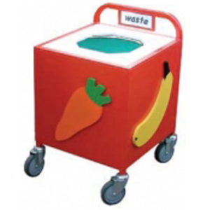 Compact waste trolley