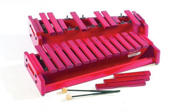 Fully Chromatic Xylophone in red for schools or ensembles
