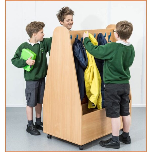 Wooden Cloakroom Trolley for Schools