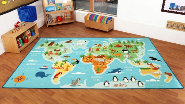 German Animals & Places of the World Carpet