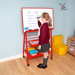 Mobile A-Frame Magnetic Whiteboard