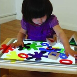 Light Panel A3 in size with child using it with shapes