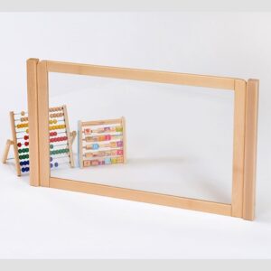 Room Scene Perspex Room Divider rectangle wooden frame with perspex interior and connector post at each side