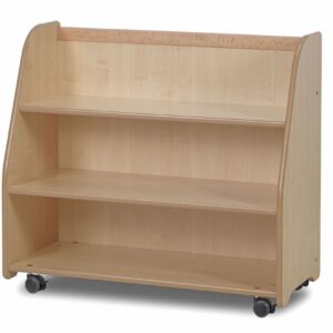 Mobile Shelf Unit with Mirror Back