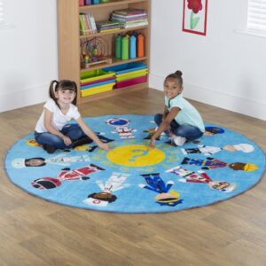 Professions Circular Carpet 2m