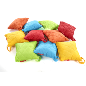 quilted outdoor cushions in assorted colours