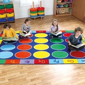 Rainbow Alphabet Carpet 3x2m