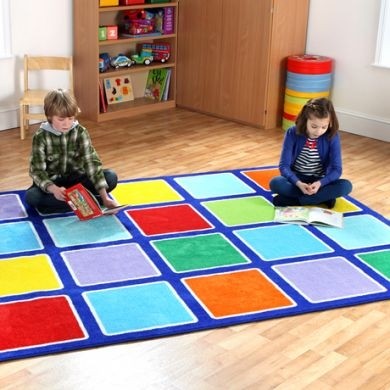 Rectangle Rainbow Placement Carpet 3x2m
