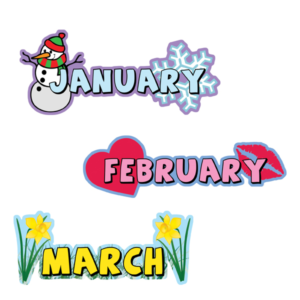 Months of the Year Signs