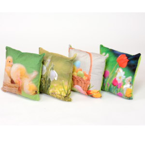 Set of 4 Spring Scatter Cushions featuring 4 different nature prints