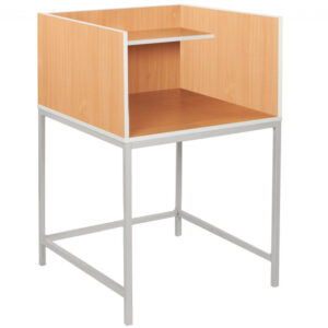 Square Study Carrel with Straight Legs