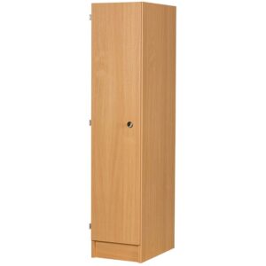 Wooden primary school locker with one door