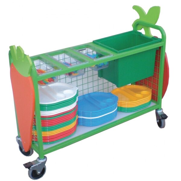 Knife and Fork trolley with box for schools
