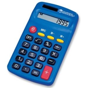 Learning resources blue hand held calculator with hard keys