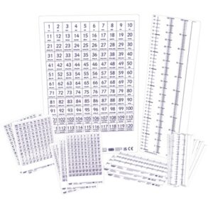 Counting pack including teacher and 30 pupil counting boards, number lines, and other resources