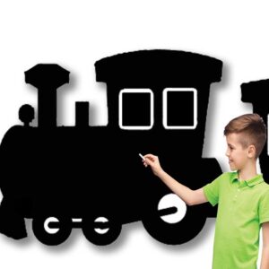 Train shaped chalkboard