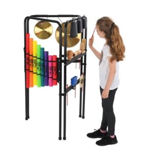 Music Frame with an assortment of percussion instruments for primary aged children