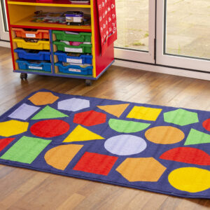 Nursery Rug – Geometric in bright colours