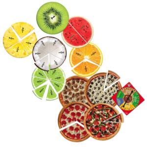 Food Fun Fractions set containing pizza and fruit frations