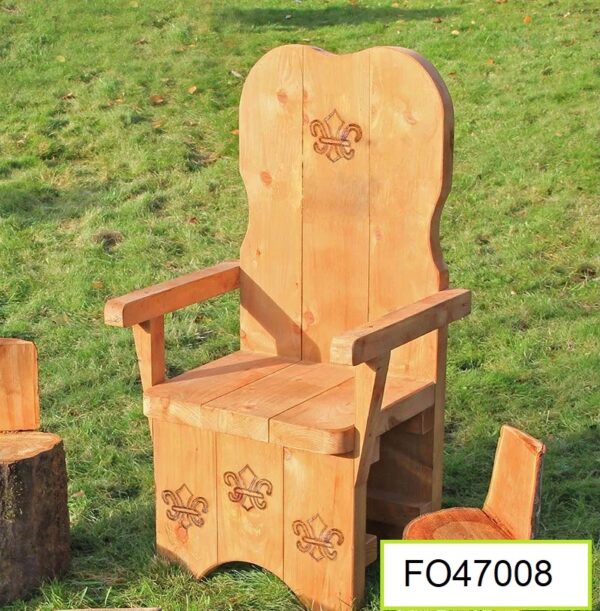 Outdoor Wooden children's throne