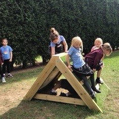 A Frame Climbing Ramp with kids