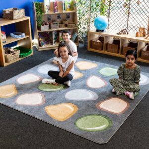 Carved Pebble Placement Carpet 2x2m