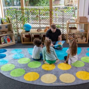 Lake Large semi-circle Placement Carpet 4x2m