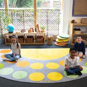 Safari Large Semi-Circle Placement Carpet 4x2m