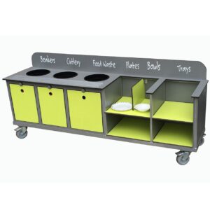 Aqua Smart Clearing Trolley - 4 Shelf with divider
