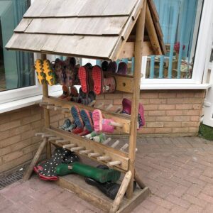 Outdoor Welly Rack with Roof
