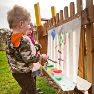 Fence Easel. Lightweight polycarbonate with hooks and guttering .